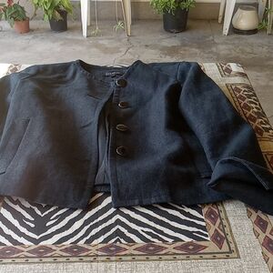 TALBOTS BLACK LINEN JACKET